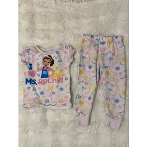 Ms. Rachel 12M Toddler Pajama Set 2-Piece I Love Ms Rachel Shirt & Print Pants